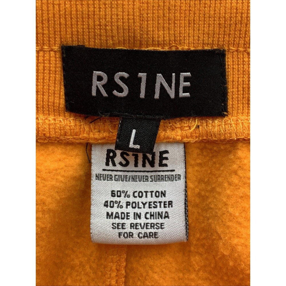 RSINE Mens Lost Soul Embroidered Sweatsuit Outfit Jogging Set Orange Large - Picture 3 of 16